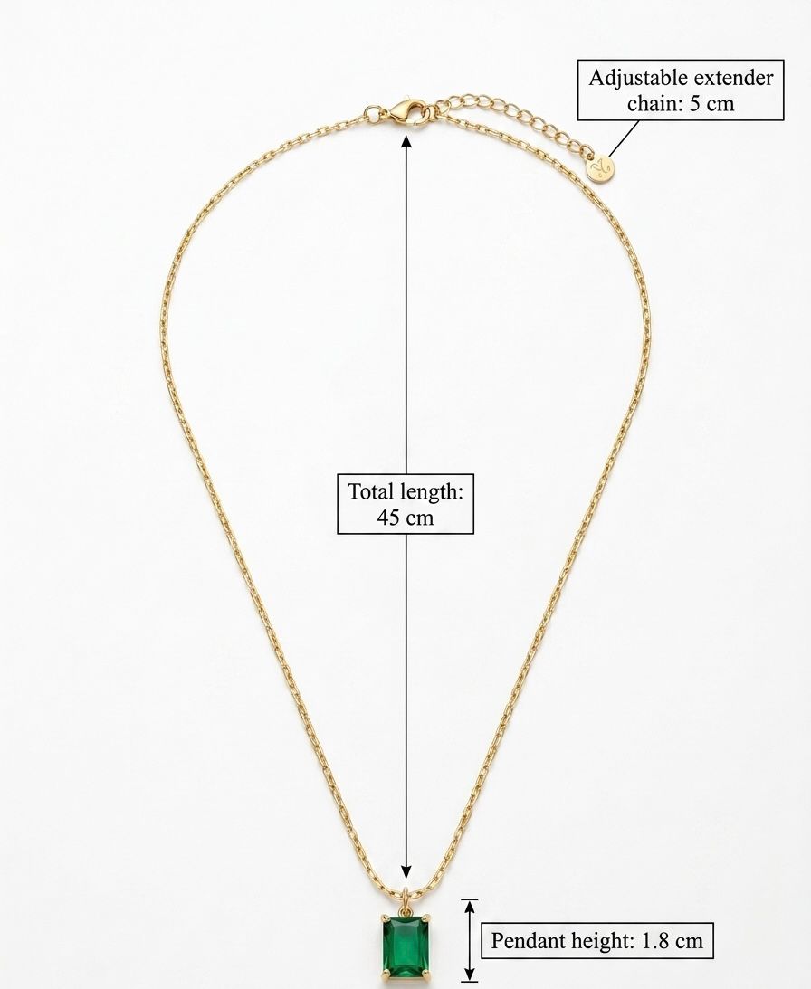 Emerald Radiance Solitaire Pendant