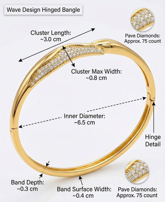 Hinged bangle bracelet