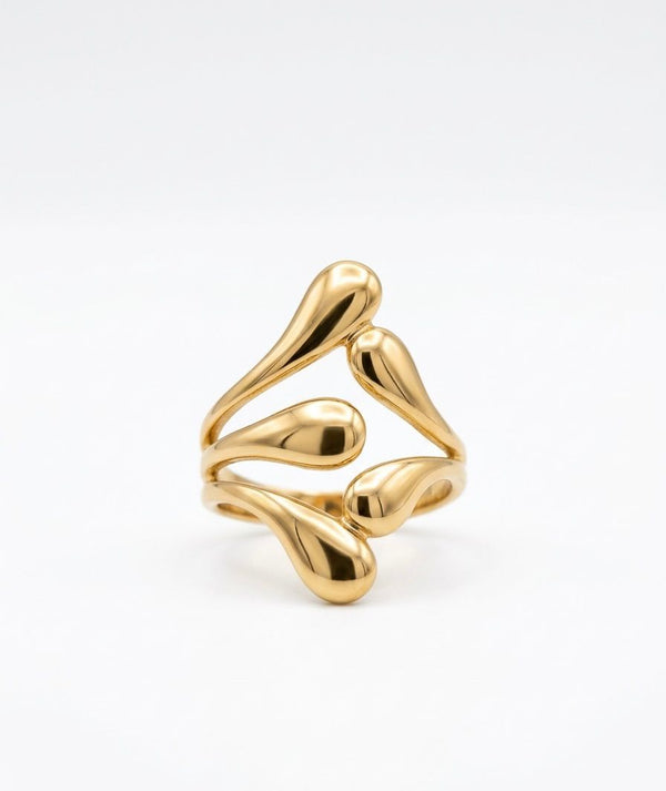 Flux Ring 18K Solid Gold Plated