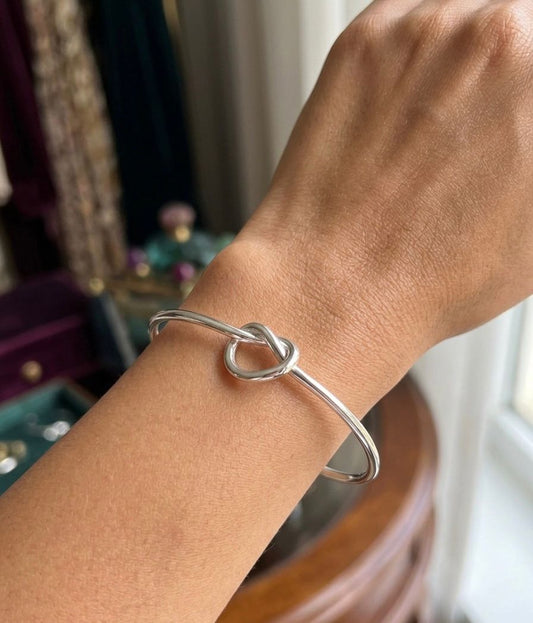 Silver Love-Knot Cuff