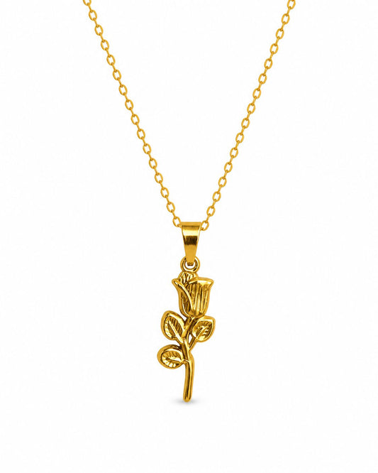 Rose Silhouette Pendant