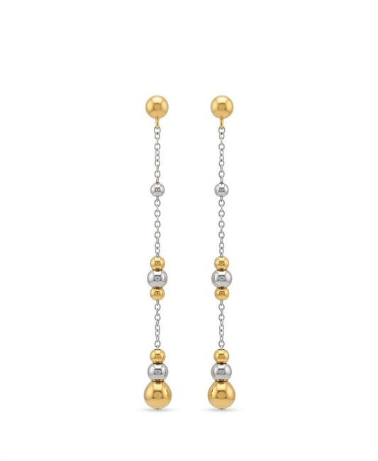 Mixed Sphere Long Earrings