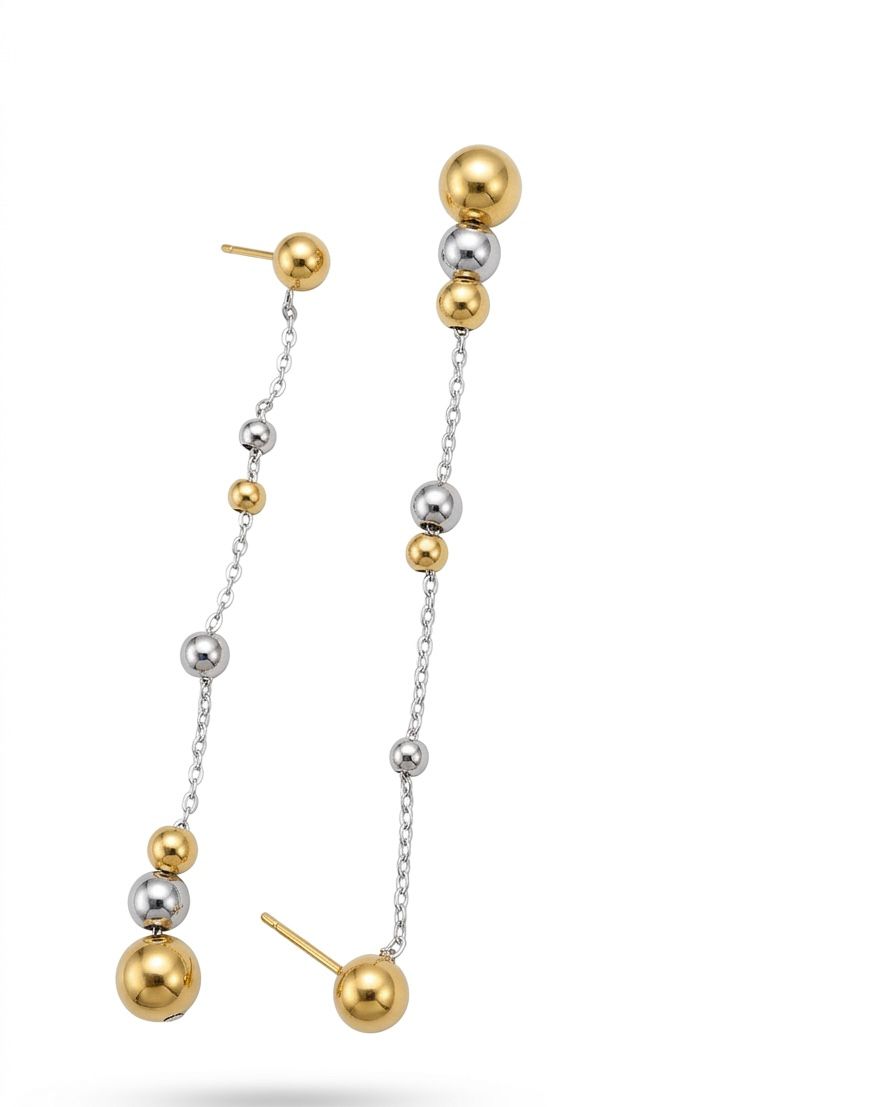 Mixed Sphere Long Earrings