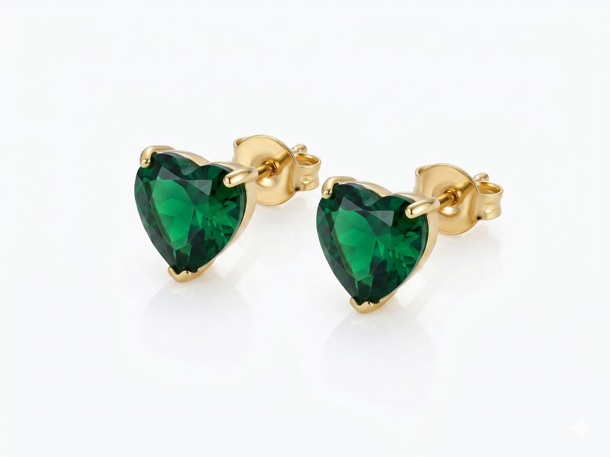 Vibrant Green Crystal Heart