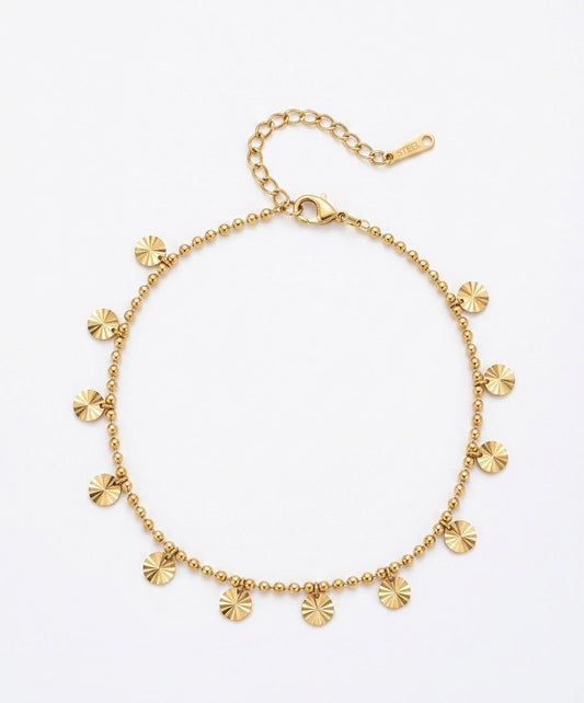 Sun-Ray Disk Anklet