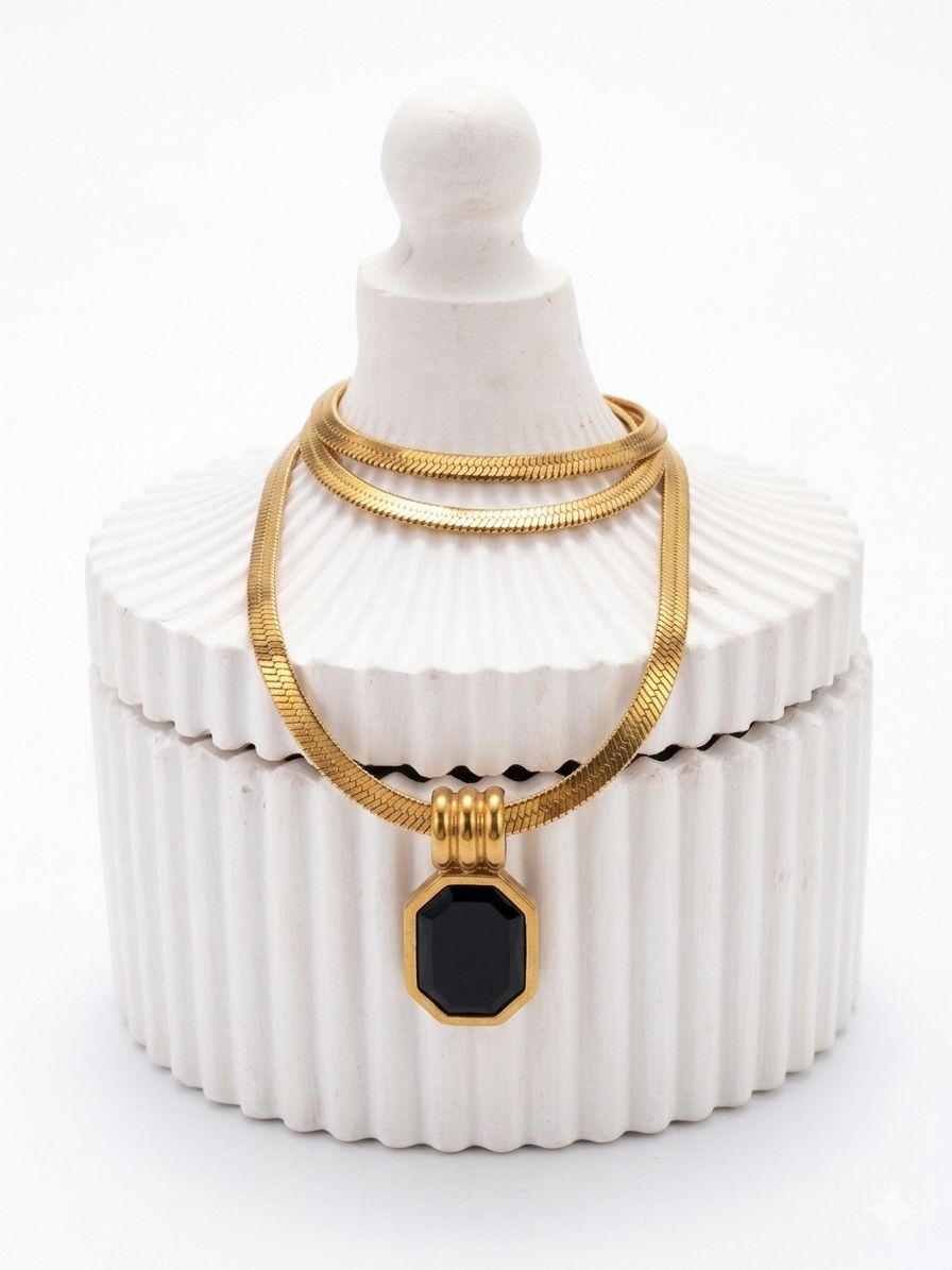 Midnight Geometric Necklace