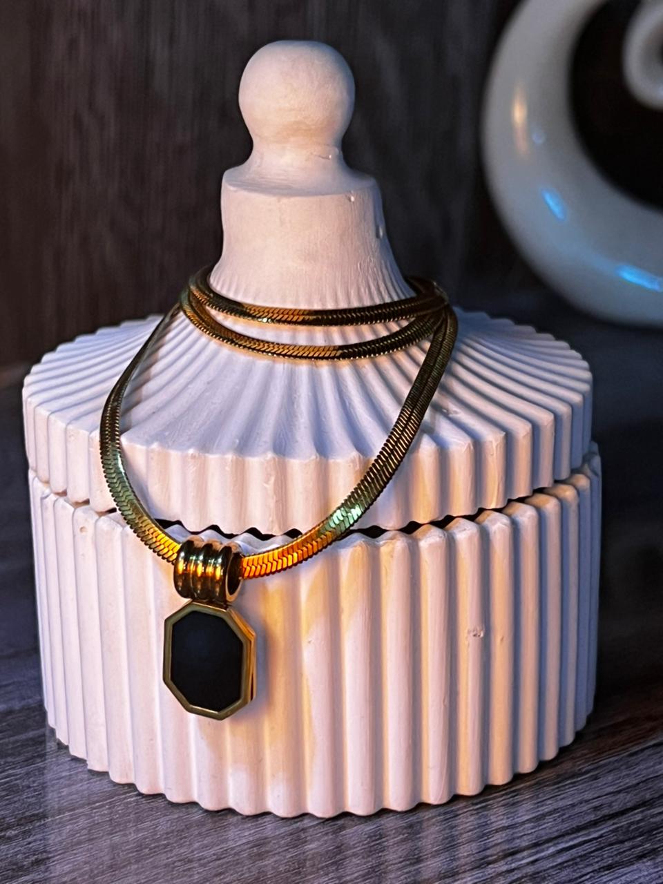 Midnight Geometric Necklace