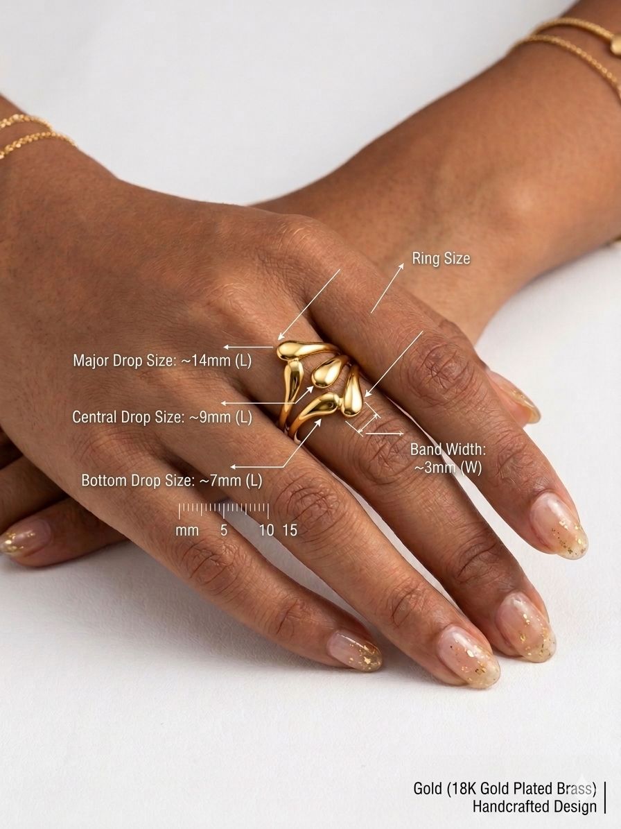 Flux Ring 18K Solid Gold Plated
