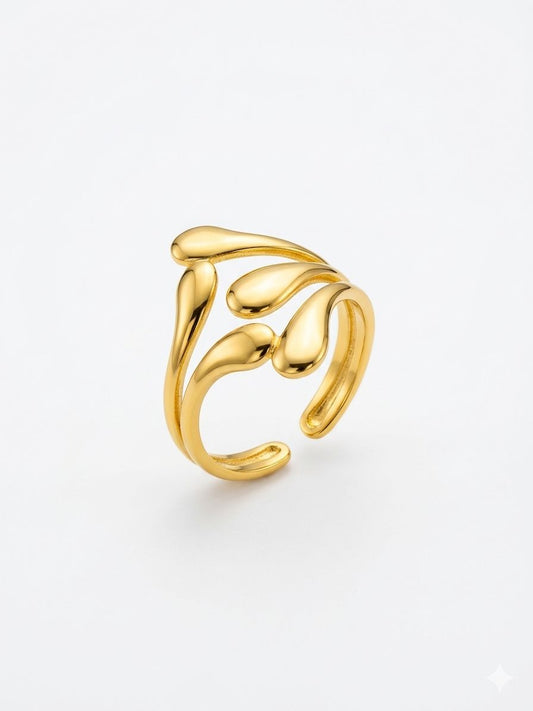 Flux Ring 18K Solid Gold Plated