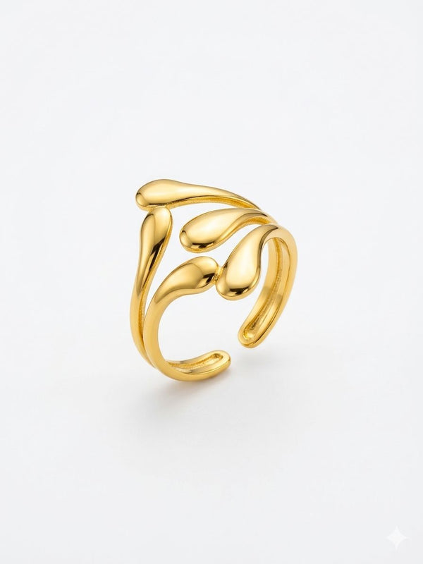 Flux Ring 18K Solid Gold Plated